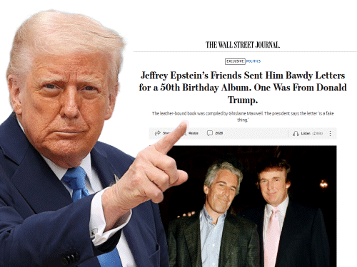 ट्रम्प ने वॉल स्ट्रीट जर्नल पर मानहानि का केस किया:86 हजार करोड़ का हर्जाना मांगा; न्यूड तस्वीर वाले लेटर पर नाराजगी जताई थी