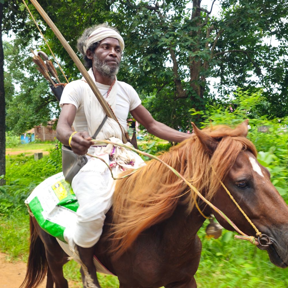 बस ड्राइवर ने नौकरी छोड़ी, अब घोड़े से सफर:गरियाबंद के बनुवापारा में सड़कें नहीं; कम आय से परेशान होकर अपनाया अनोखा विकल्प
