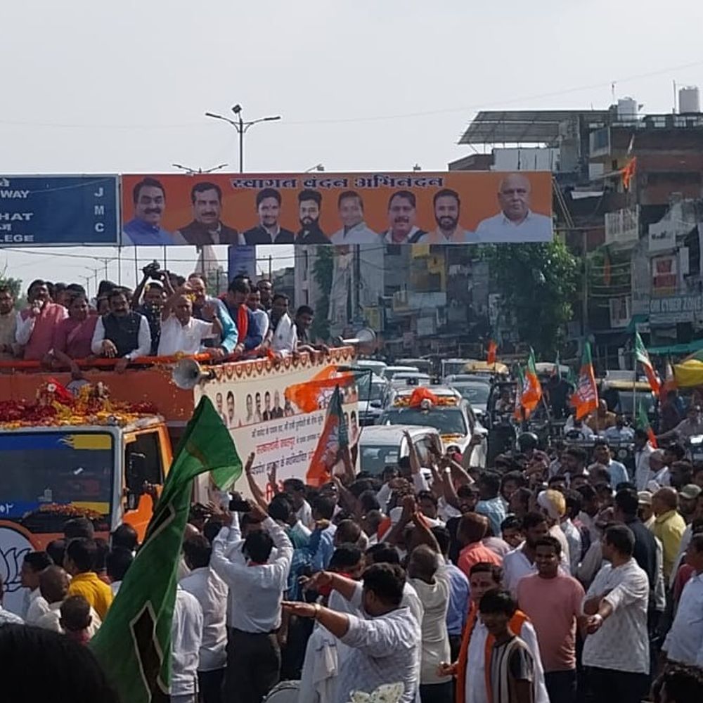 जबलपुर पहुंचे प्रदेश भाजपा अध्यक्ष हेमंत खंडेलवाल:बायपास से निकली रैली, मानस भवन में कार्यकर्ताओं को करेंगे संबोधित